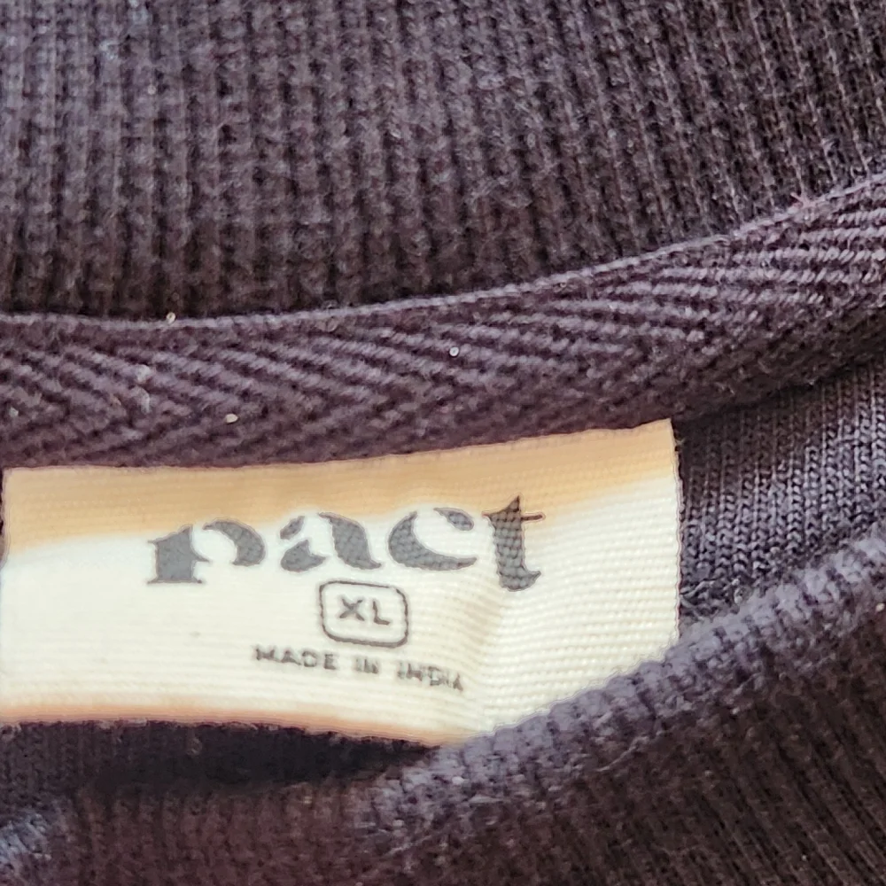 PACT Women's Velour Top Extra Large Black Organic Cotton Soft Cozy Sweatshirt - Picture 4 of 10